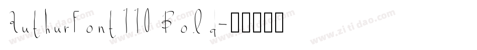 AuthurFont110 Bold字体转换
